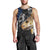 Walleye Fishing Skeleton Personalized Men Tank Top Grunge American Flag and Realistic Fish Graphic - Wonder Print Shop