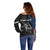Walleye Fishing Skeleton Personalized Off Shoulder Sweater Grunge American Flag and Realistic Fish Graphic - Wonder Print Shop