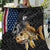 Walleye Fishing Skeleton Personalized Quilt Grunge American Flag and Realistic Fish Graphic - Wonder Print Shop