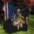 Walleye Fishing Skeleton Personalized Quilt Grunge American Flag and Realistic Fish Graphic - Wonder Print Shop