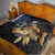 Walleye Fishing Skeleton Personalized Quilt Grunge American Flag and Realistic Fish Graphic - Wonder Print Shop