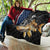 Walleye Fishing Skeleton Personalized Quilt Grunge American Flag and Realistic Fish Graphic - Wonder Print Shop