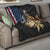 Walleye Fishing Skeleton Personalized Quilt Grunge American Flag and Realistic Fish Graphic - Wonder Print Shop
