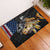 Walleye Fishing Skeleton Personalized Rubber Doormat Grunge American Flag and Realistic Fish Graphic - Wonder Print Shop