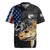 Walleye Fishing Skeleton Personalized Rugby Jersey Grunge American Flag and Realistic Fish Graphic - Wonder Print Shop