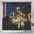 Walleye Fishing Skeleton Personalized Shower Curtain Grunge American Flag and Realistic Fish Graphic - Wonder Print Shop