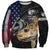 Walleye Fishing Skeleton Personalized Sweatshirt Grunge American Flag and Realistic Fish Graphic - Wonder Print Shop
