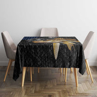 Walleye Fishing Skeleton Personalized Tablecloth Grunge American Flag and Realistic Fish Graphic - Wonder Print Shop