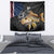 Walleye Fishing Skeleton Personalized Tapestry Grunge American Flag and Realistic Fish Graphic - Wonder Print Shop