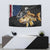 Walleye Fishing Skeleton Personalized Tapestry Grunge American Flag and Realistic Fish Graphic - Wonder Print Shop