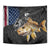Walleye Fishing Skeleton Personalized Tapestry Grunge American Flag and Realistic Fish Graphic - Wonder Print Shop