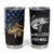 Walleye Fishing Skeleton Personalized Tumbler Cup Grunge American Flag and Realistic Fish Graphic - Wonder Print Shop