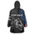 Walleye Fishing Skeleton Personalized Wearable Blanket Hoodie Grunge American Flag and Realistic Fish Graphic - Wonder Print Shop