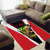 Bass Fishing Personalized Area Rug Bold Red and Black Lightning Pattern and Honeycomb Background - Wonder Print Shop