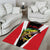 Bass Fishing Personalized Area Rug Bold Red and Black Lightning Pattern and Honeycomb Background - Wonder Print Shop