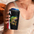Bass Fishing Personalized 4 in 1 Can Cooler Tumbler Bold Red and Black Lightning Pattern and Honeycomb Background - Wonder Print Shop