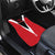 Bass Fishing Personalized Car Mats Bold Red and Black Lightning Pattern and Honeycomb Background - Wonder Print Shop