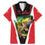 Bass Fishing Personalized Family Matching Mermaid Dress and Hawaiian Shirt Bold Red and Black Lightning Pattern and Honeycomb Background - Wonder Print Shop