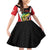 Bass Fishing Personalized Family Matching Off Shoulder Short Dress and Hawaiian Shirt Bold Red and Black Lightning Pattern and Honeycomb Background - Wonder Print Shop