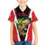 Bass Fishing Personalized Family Matching Puletasi and Hawaiian Shirt Bold Red and Black Lightning Pattern and Honeycomb Background - Wonder Print Shop