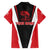 Bass Fishing Personalized Family Matching Short Sleeve Bodycon Dress and Hawaiian Shirt Bold Red and Black Lightning Pattern and Honeycomb Background - Wonder Print Shop