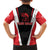 Bass Fishing Personalized Family Matching Summer Maxi Dress and Hawaiian Shirt Bold Red and Black Lightning Pattern and Honeycomb Background - Wonder Print Shop