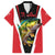 Bass Fishing Personalized Family Matching Summer Maxi Dress and Hawaiian Shirt Bold Red and Black Lightning Pattern and Honeycomb Background - Wonder Print Shop