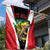 Bass Fishing Personalized Garden Flag Bold Red and Black Lightning Pattern and Honeycomb Background - Wonder Print Shop