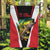 Bass Fishing Personalized Garden Flag Bold Red and Black Lightning Pattern and Honeycomb Background - Wonder Print Shop