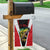 Bass Fishing Personalized Garden Flag Bold Red and Black Lightning Pattern and Honeycomb Background - Wonder Print Shop