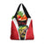 Bass Fishing Personalized Grocery Bag Bold Red and Black Lightning Pattern and Honeycomb Background - Wonder Print Shop