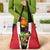 Bass Fishing Personalized Grocery Bag Bold Red and Black Lightning Pattern and Honeycomb Background - Wonder Print Shop