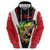 Bass Fishing Personalized Hoodie Bold Red and Black Lightning Pattern and Honeycomb Background - Wonder Print Shop
