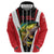 Bass Fishing Personalized Hoodie Bold Red and Black Lightning Pattern and Honeycomb Background - Wonder Print Shop