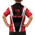 Bass Fishing Personalized Kid Hawaiian Shirt Bold Red and Black Lightning Pattern and Honeycomb Background - Wonder Print Shop