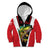 Bass Fishing Personalized Kid Hoodie Bold Red and Black Lightning Pattern and Honeycomb Background - Wonder Print Shop