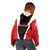 Bass Fishing Personalized Kid Hoodie Bold Red and Black Lightning Pattern and Honeycomb Background - Wonder Print Shop