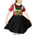 Bass Fishing Personalized Kid Short Sleeve Dress Bold Red and Black Lightning Pattern and Honeycomb Background - Wonder Print Shop