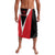 Bass Fishing Personalized Lavalava Bold Red and Black Lightning Pattern and Honeycomb Background - Wonder Print Shop