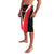 Bass Fishing Personalized Lavalava Bold Red and Black Lightning Pattern and Honeycomb Background - Wonder Print Shop