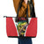 Bass Fishing Personalized Leather Tote Bag Bold Red and Black Lightning Pattern and Honeycomb Background - Wonder Print Shop