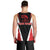 Bass Fishing Personalized Men Tank Top Bold Red and Black Lightning Pattern and Honeycomb Background - Wonder Print Shop
