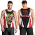 Bass Fishing Personalized Men Tank Top Bold Red and Black Lightning Pattern and Honeycomb Background - Wonder Print Shop