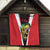 Bass Fishing Personalized Quilt Bold Red and Black Lightning Pattern and Honeycomb Background - Wonder Print Shop