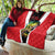 Bass Fishing Personalized Quilt Bold Red and Black Lightning Pattern and Honeycomb Background - Wonder Print Shop