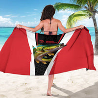 Bass Fishing Personalized Sarong Bold Red and Black Lightning Pattern and Honeycomb Background - Wonder Print Shop