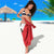 Bass Fishing Personalized Sarong Bold Red and Black Lightning Pattern and Honeycomb Background - Wonder Print Shop