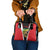 Bass Fishing Personalized Shoulder Handbag Bold Red and Black Lightning Pattern and Honeycomb Background - Wonder Print Shop