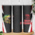 Bass Fishing Personalized Skinny Tumbler Bold Red and Black Lightning Pattern and Honeycomb Background - Wonder Print Shop