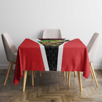 Bass Fishing Personalized Tablecloth Bold Red and Black Lightning Pattern and Honeycomb Background - Wonder Print Shop